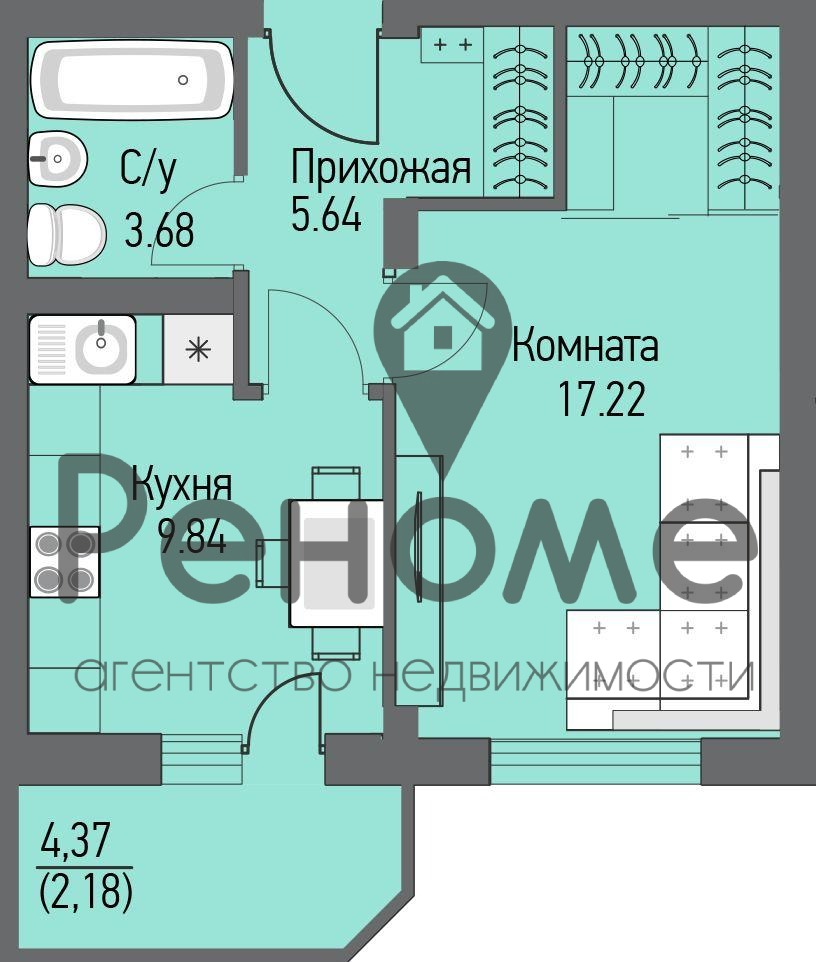 Продажа 1-комнатной новостройки, Тюменская, Героев Самотлора улица,  д.17