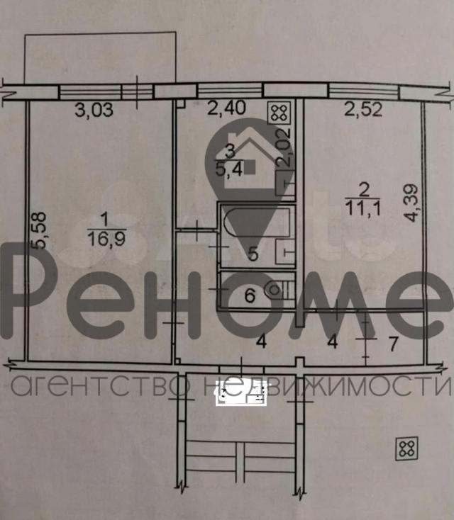 Продажа 2-комнатной квартиры, Тюменская, 60 лет Октября улица,  д.5Б